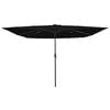 vidaXL Parasol de Grădină Negru 295 x 295 x 245 cm Poliester și oțel