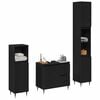 vidaXL Set de mobilier pentru baie 3 pcs Stejar Negru 30 x 30 x 190 cm