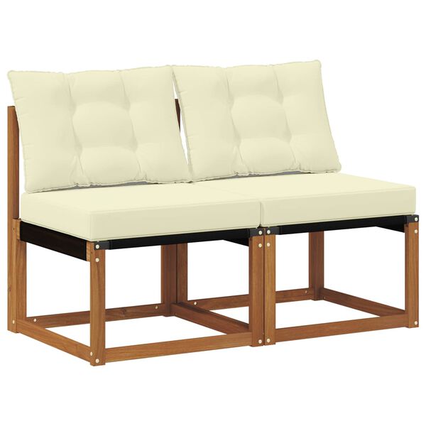 vidaXL 2 Bucată Canapea centrală pentru exterior