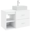 vidaXL Set de mobilier pentru baie 2 buc. Alb Lemn prelucrat