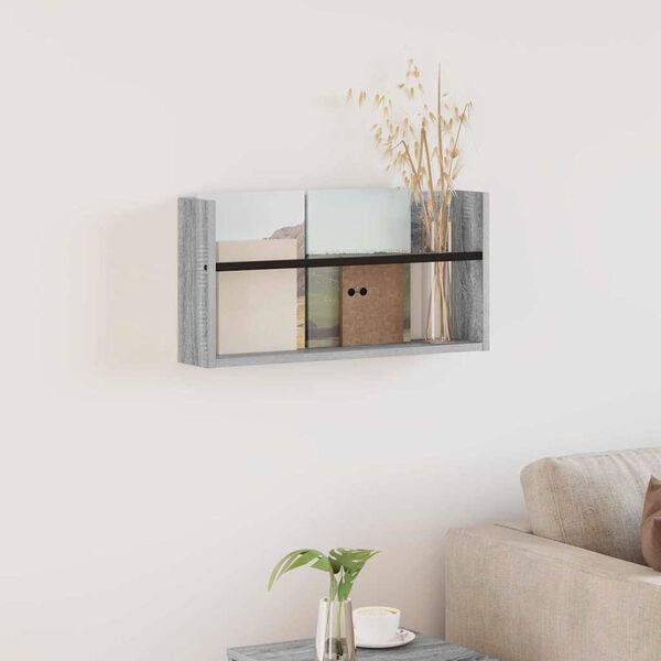 vidaXL Raft pentru reviste Gri Sonoma 60 x 12 x 30 cm Lemn compozit