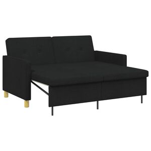 vidaXL Canapea extensibilă Negru Țesătură