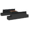 vidaXL Set de canapele pentru grădină 9 buc. Negru 100 x 55 x 73 cm