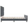 vidaXL Pat cu arcuri cu headboard Gri &icirc;nchis 140 x 190 cm Catifea