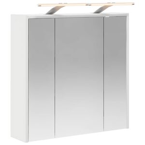 vidaXL Dulap cu oglindă pentru baie Alb 63,5 x 16 x 62,5 cm