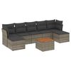 vidaXL Set canapele de grădină cu perne, 8 piese, gri, poliratan
