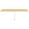 vidaXL Copertină autonomă retractabilă automat galben&alb 600x300 cm