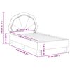 vidaXL Cadru de pat pentru copii cu spătar Gri deschis 70 x 140 cm