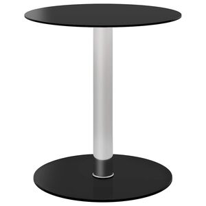 vidaXL Masă de cafea, negru, 40 cm, sticlă securizată