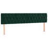 vidaXL Pat box spring cu saltea, verde &icirc;nchis, 120x190 cm, catifea