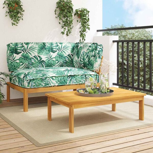 vidaXL Set de canapea 2 pcs Model cu frunze Lemn Solid de Acacia