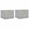 vidaXL Noptiere, 2 buc., gri beton, 40x30x30 cm, lemn prelucrat