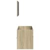 vidaXL Set mobilier de baie, 2 piese, stejar sonoma, lemn prelucrat