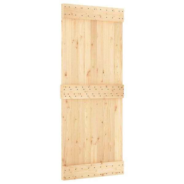 vidaXL Ușă NARVIK natural 85 x 210 cm Lemn de Pin Solid