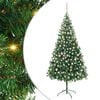 vidaXL Brad de Crăciun pre-iluminat cu set globuri, 210 cm, 910 ramuri
