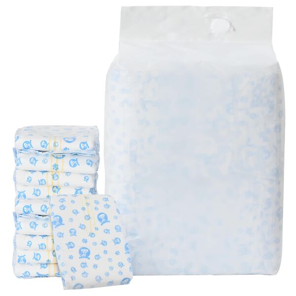 vidaXL Pampers de unică folosință pentru c&acirc;ini băieți 50 pcs Alb S