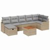 vidaXL Set de canapele pentru grădină 8 buc. Bej Rattan poli