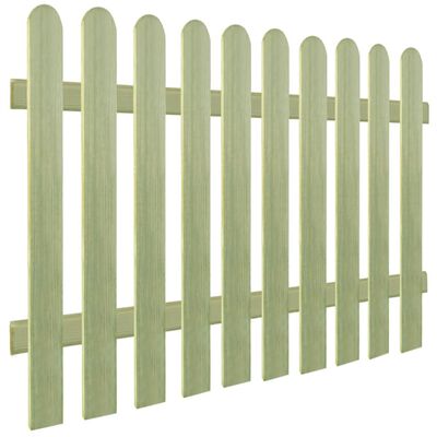 vidaXL Gard din țăruși, 170 x 120 cm 6/9 cm, lemn de pin tratat