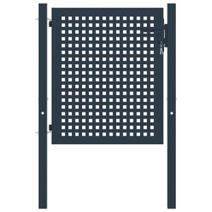 vidaXL Poartă de gard antracit 102x75 cm oțel