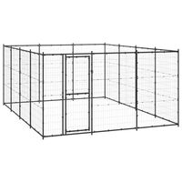 vidaXL Padoc pentru câini de exterior, 14,52 m², oțel