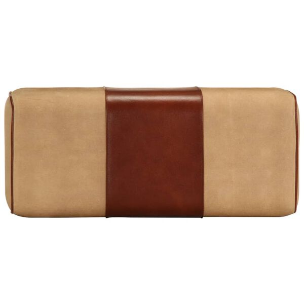 vidaXL Bancă Bok gimnastică maro 58cm piele naturală/lemn masiv mango