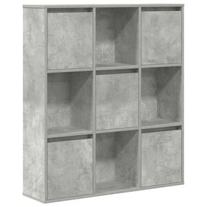 vidaXL Bibliotecă, gri beton, 89x24x101,5 cm, lemn prelucrat