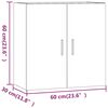 vidaXL Dulap de perete, alb extralucios, 60x30x60 cm, lemn prelucrat