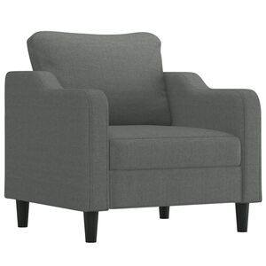 vidaXL Fotoliu canapea, gri &icirc;nchis, 60 cm, material textil