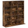 vidaXL Dulap pentru CD-uri Stejar fumuriu 96 x 23,5 x 97,5 cm