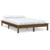 vidaXL Cadru de pat, maro miere, 140x190 cm, lemn masiv de pin