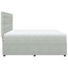 vidaXL Pat box spring cu saltea, gri deschis, 200x200 cm, catifea