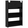 vidaXL Dulap pentru pantofi cu raft 2 pcs Stejar Negru 60 x 18 x 90 cm