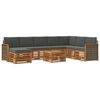 vidaXL Set de canapele de exterior cu pernă 7 pcs Natural și Antracit