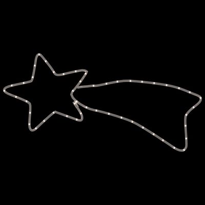 vidaXL Figurină cometă de Crăciun, 48 LED-uri, alb cald, 65x28 cm