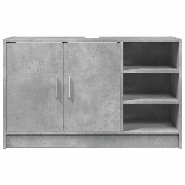 vidaXL Dulap de chiuvetă, gri beton, 90x29x55 cm, lemn prelucrat