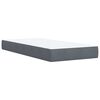 vidaXL Pat box spring cu saltea, gri &icirc;nchis, 90x200 cm, catifea