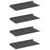 vidaXL Raft suspendat Pe perete 4 pcs Negru 40 x 18 x 2,5 cm Oțel