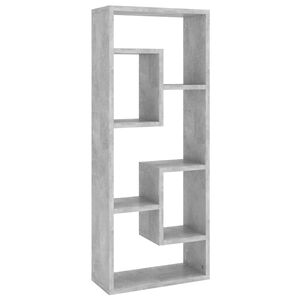 vidaXL Raft de perete, gri beton, 36x16x90 cm, lemn prelucrat