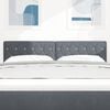 vidaXL Tăblie cap cu headboard Gri închis 160 cm Piele artificială