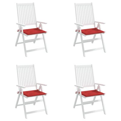 vidaXL Perne scaune grădină 4 buc. roșu 40x40x3 cm țesătură Oxford