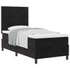 vidaXL Pat cu arcuri cu saltea cu headboard Negru 100 x 200 cm Catifea