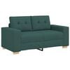 vidaXL Canapea extensibilă verde &icirc;nchis 160x77x82 cm, material textil