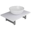 vidaXL Set mobilier de baie, 2 piese, alb, ceramică