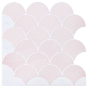 vidaXL Plăcuță cu motive de solzi de pește 10 pcs Roz deschis