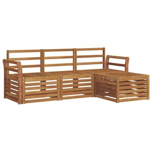 vidaXL Set de canapele de exterior 4 pcs natural