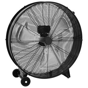 vidaXL Ventilator industrial cu tambur, negru, 77 cm, 240 W