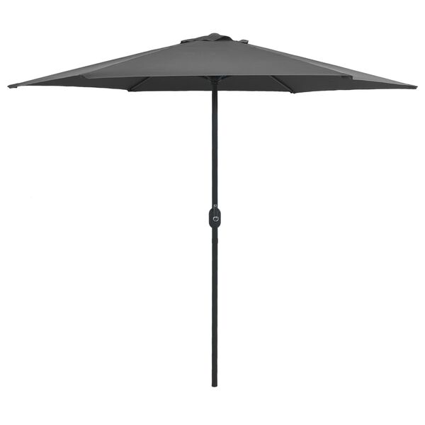 vidaXL Umbrelă de soare cu st&acirc;lp din aluminiu, antracit, 270x246 cm