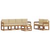 vidaXL Set de canapele de exterior cu pernă 7 pcs Natural și Bej