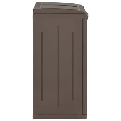 vidaXL Coș de gunoi cu 2 uși, maro, 65x45x88 cm, PP