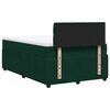 vidaXL Pat box spring cu saltea, verde &icirc;nchis, 120x200 cm, catifea